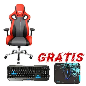 Gaming Stuhl E-blue COBRA II, rot, + Gamingset Polygon